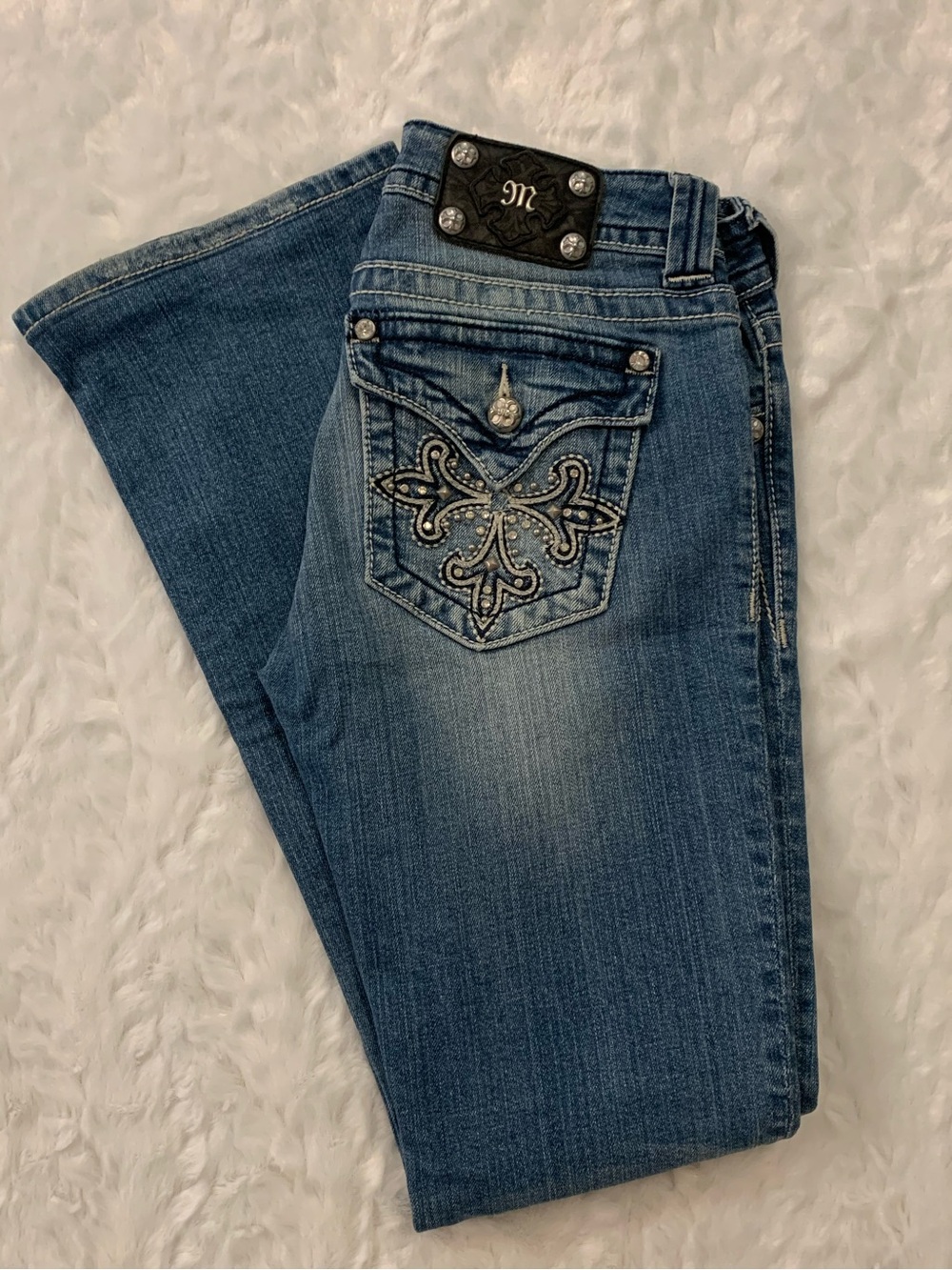 Miss Me Faded Blue Bootcut Jeans